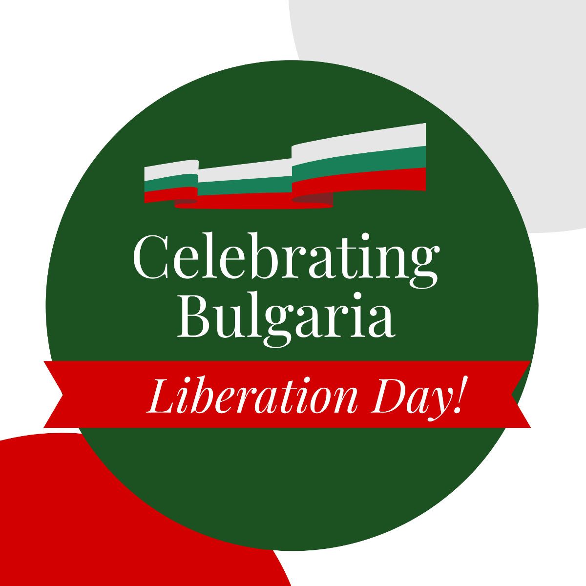 Bulgaria Liberation Day Celebration Vector