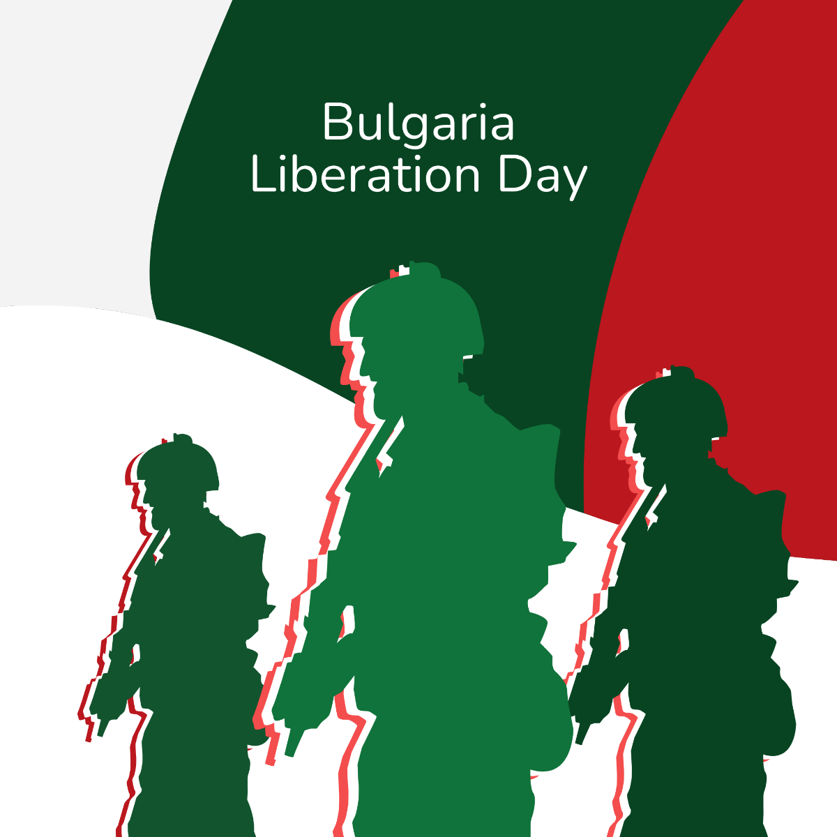 Free Bulgaria Liberation Day Cartoon Vector Template