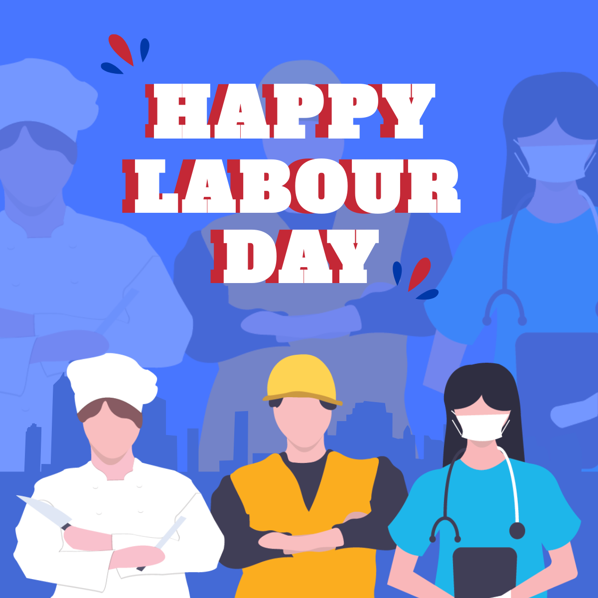 Happy Labour Day Vector Template