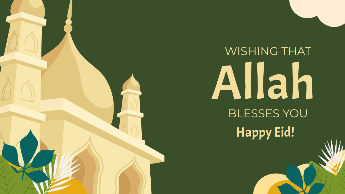 Free Eid al-Fitr Wishes Background Template
