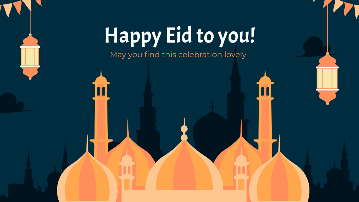 Eid al-Fitr Greeting Card Background Template