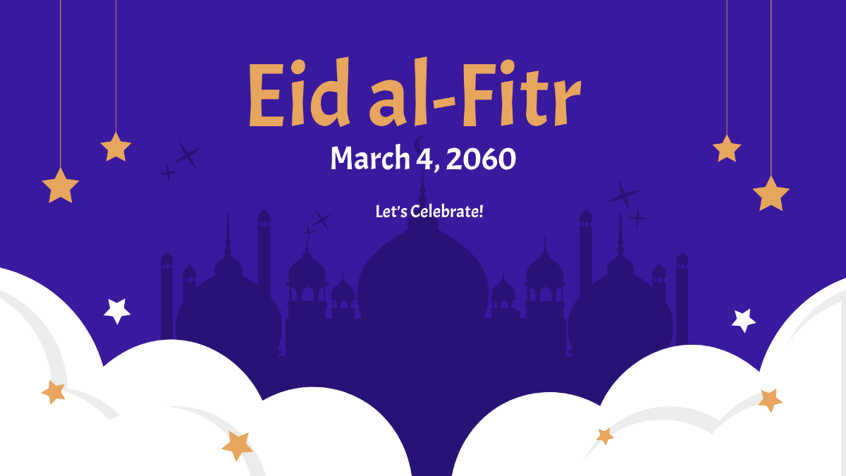 Eid al-Fitr Invitation Background Template