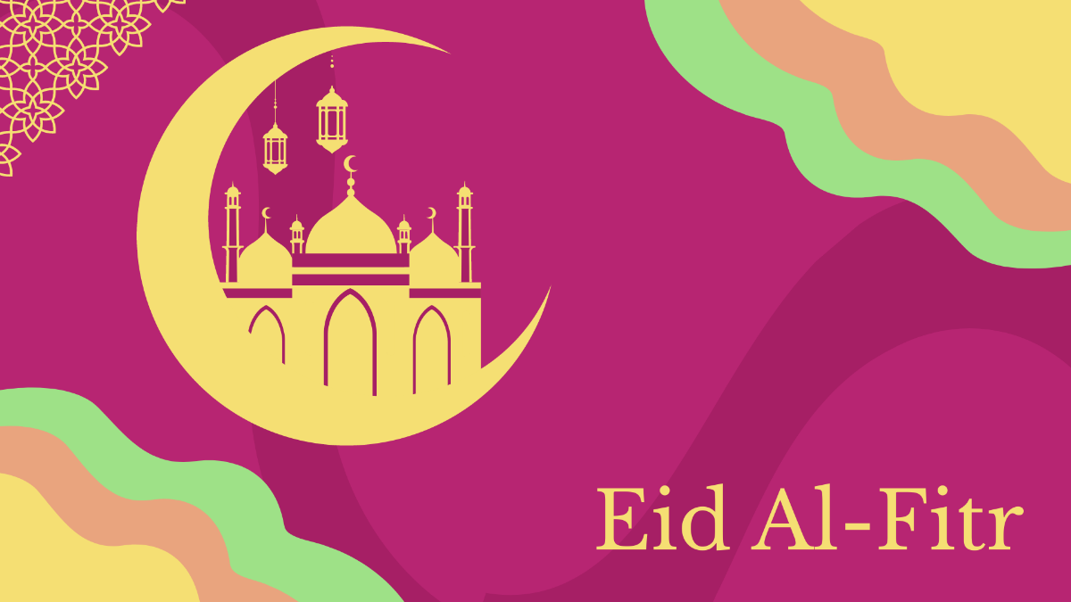 Eid al-Fitr Colorful Background Template