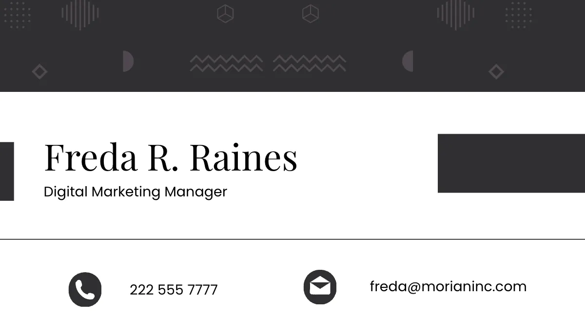 Free Digital Visiting Card Template to Edit Online