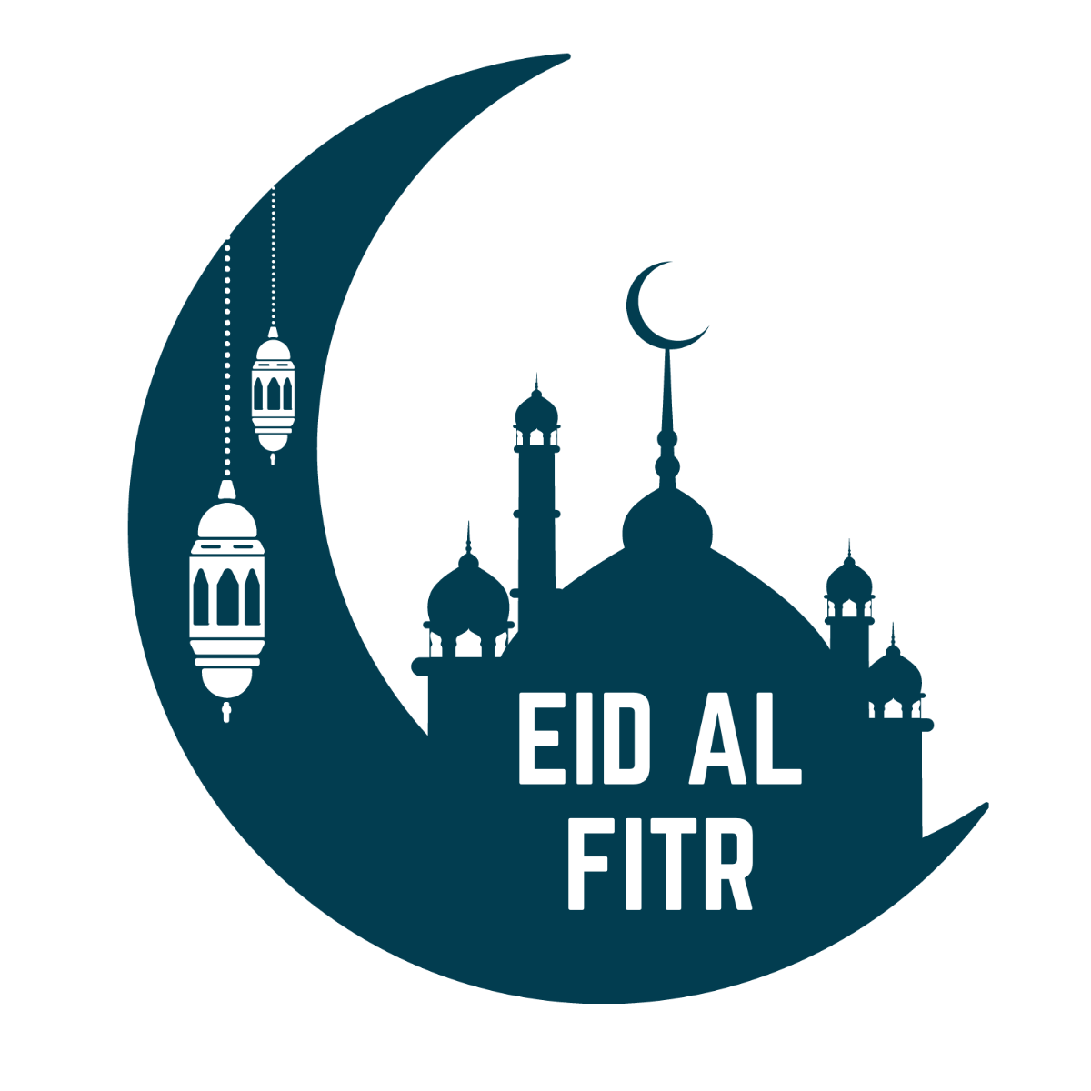 Eid al-Fitr Logo Vector Template