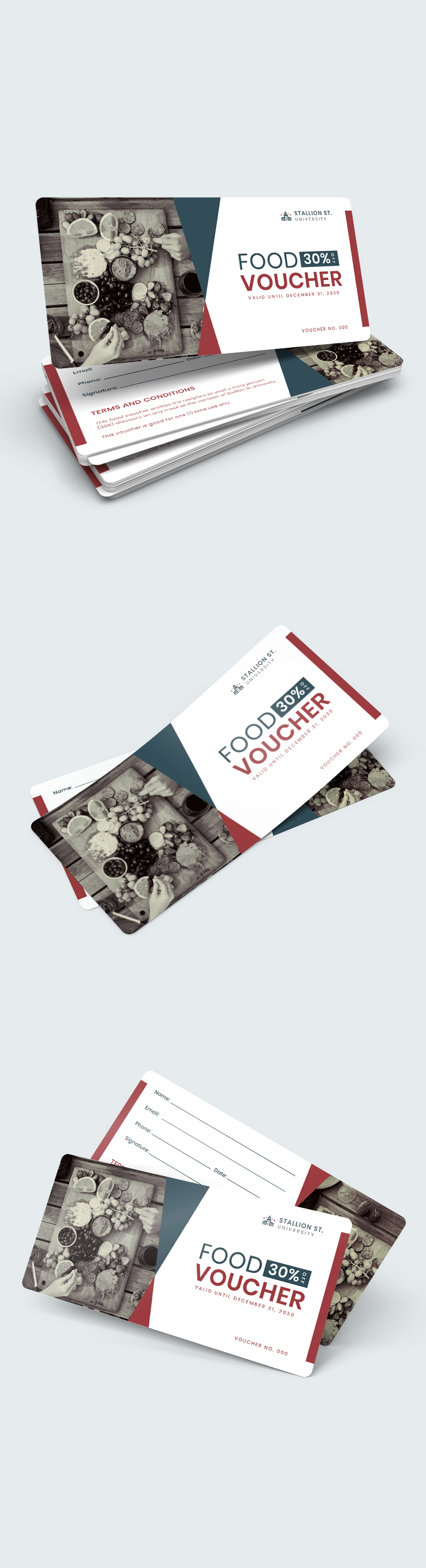 Free School Food Voucher Template Illustrator, Word, Apple Pages, PSD