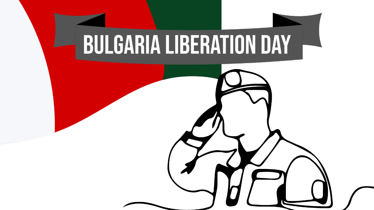 Free Bulgaria Liberation Day Drawing Background Template