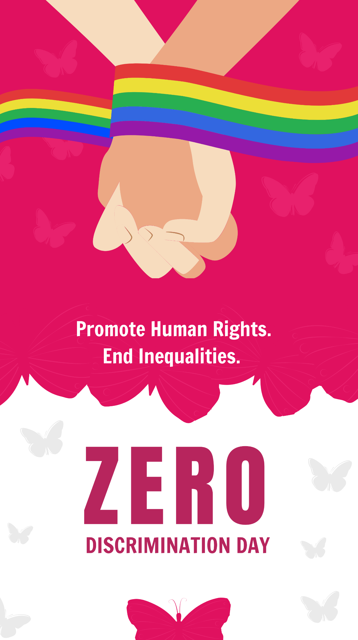Free Zero Discrimination Day Flyer Background Template