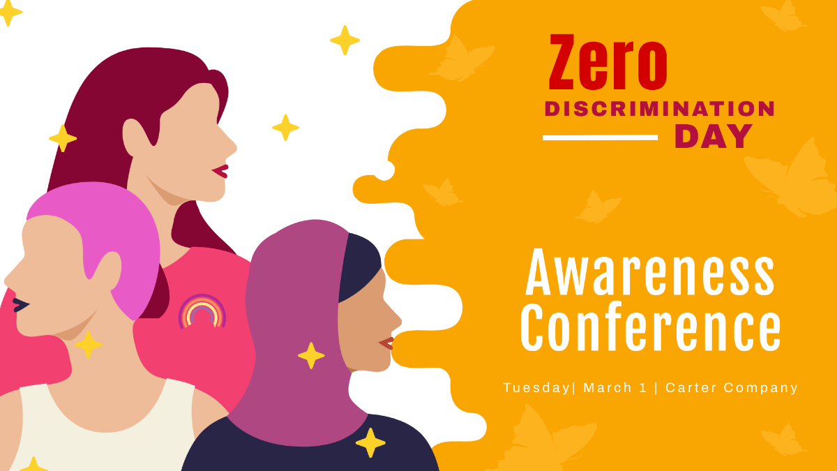 Zero Discrimination Day Invitation Background