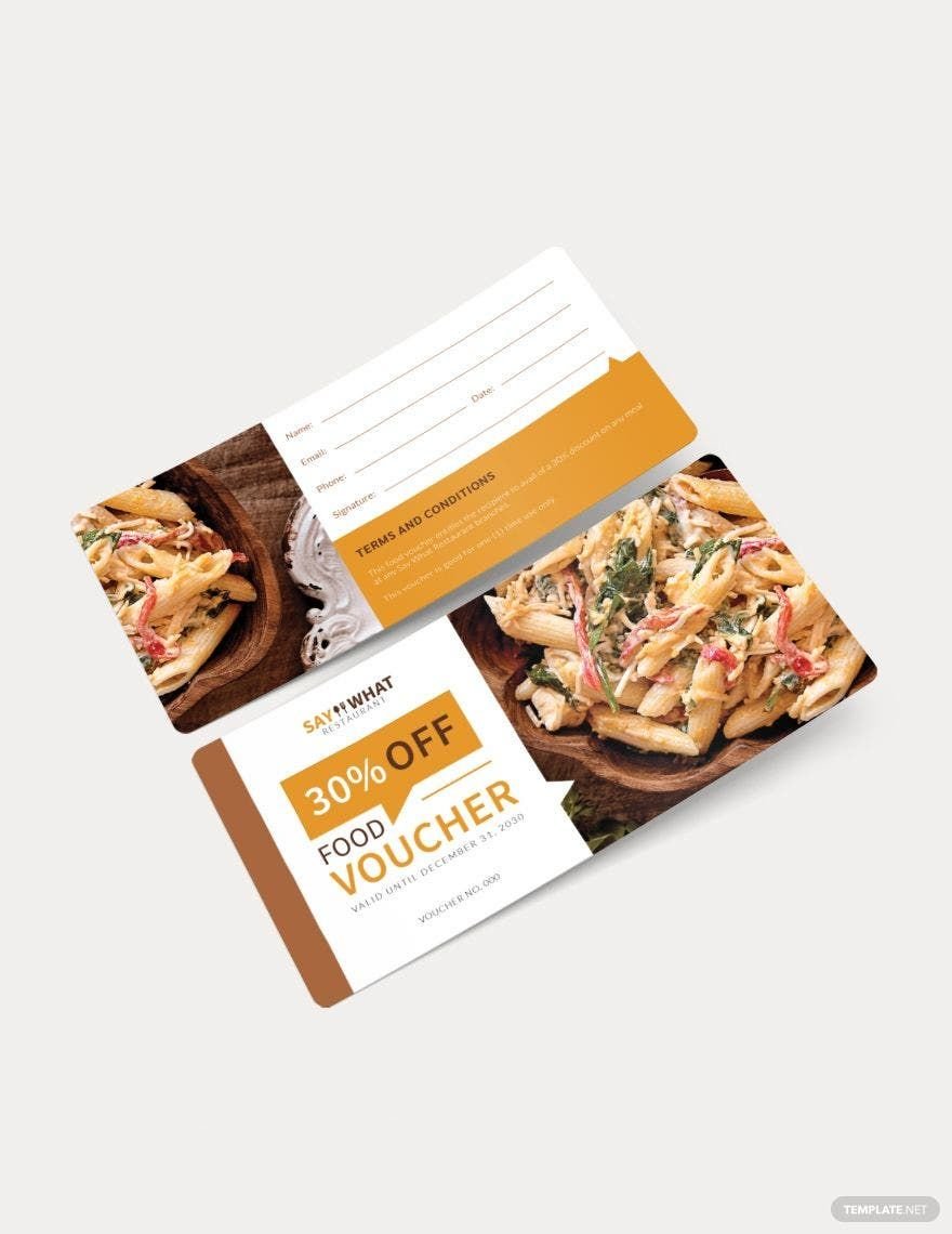 Free Simple Food Voucher Template