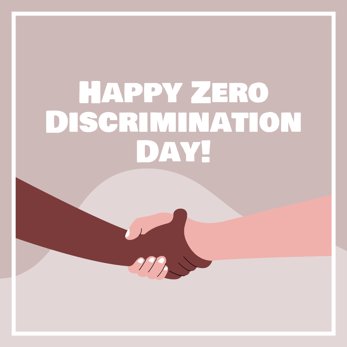 Happy Zero Discrimination Day Vector Template