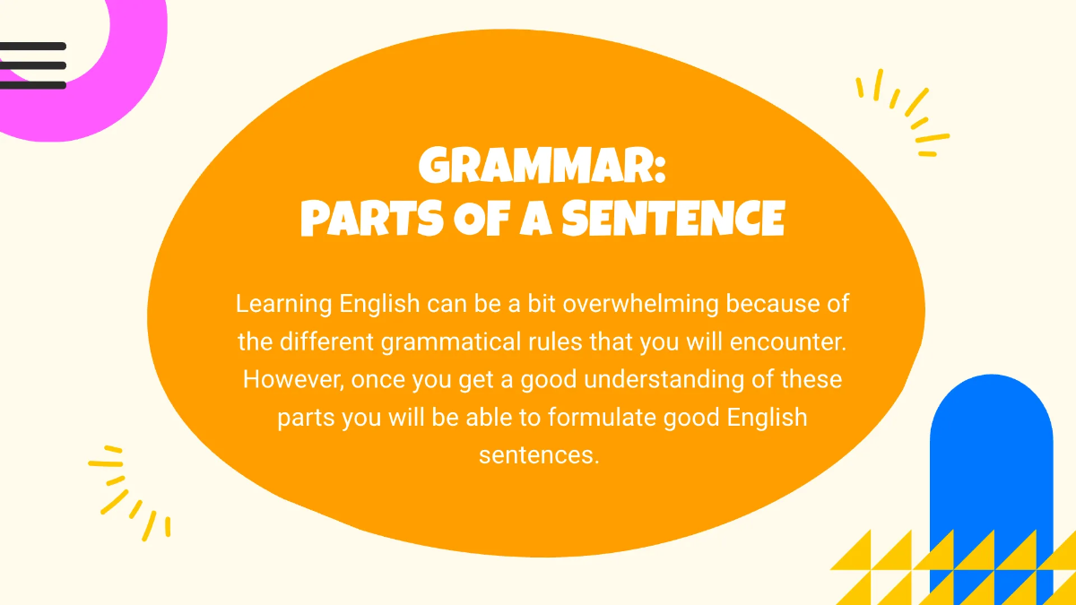 Free Cool English Presentation Template to Edit Online