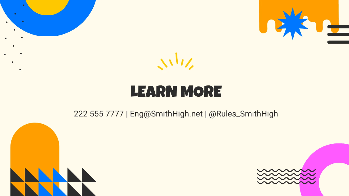 Free Cool English Presentation Template to Edit Online