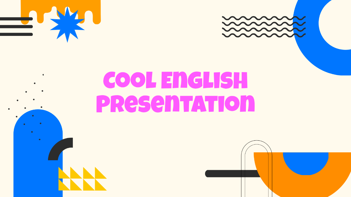 Cool English Presentation Template