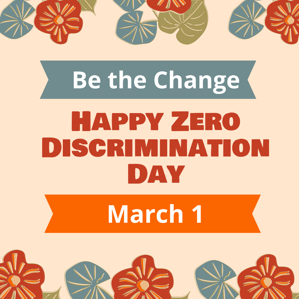 Zero Discrimination Day Celebration Vector