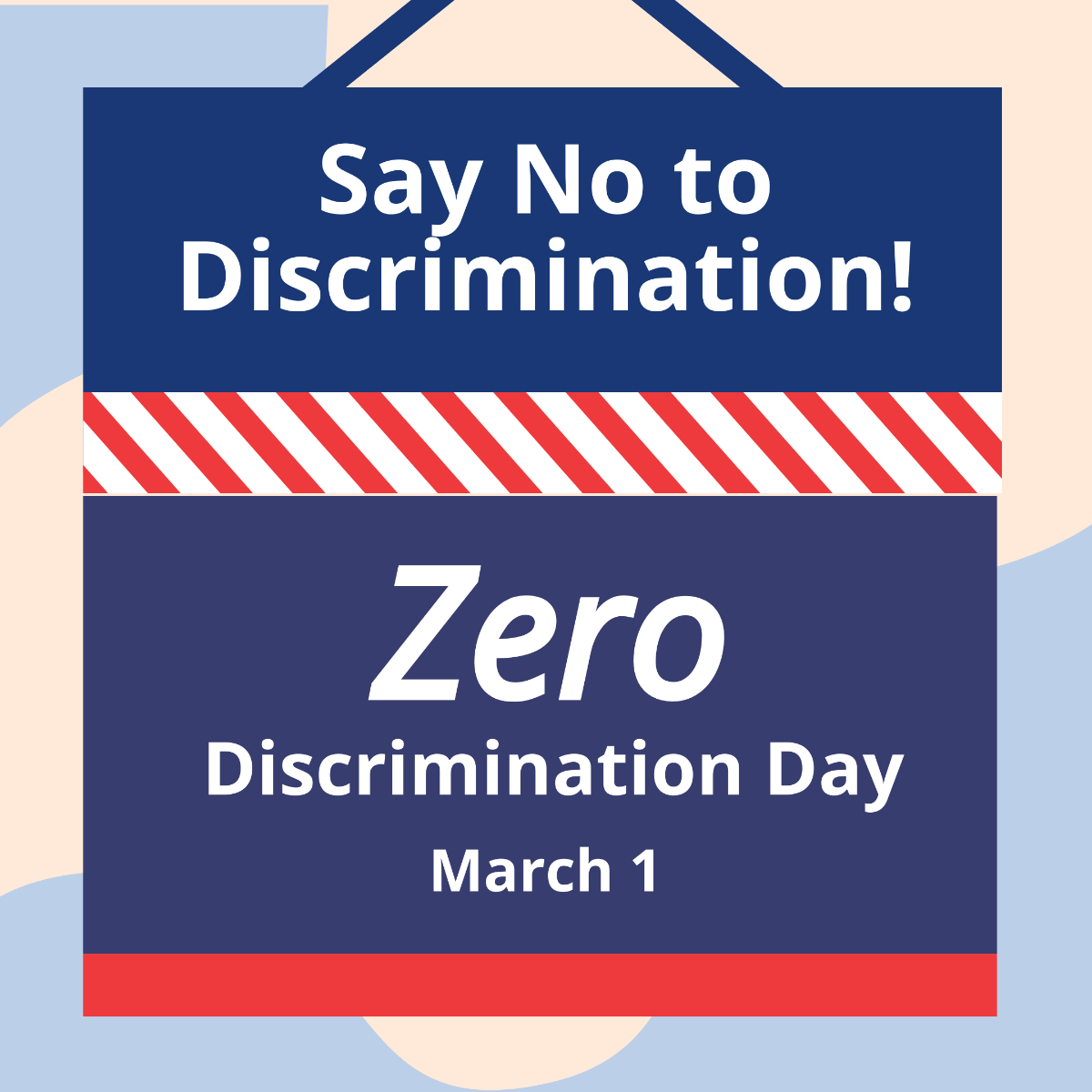 Free Zero Discrimination Day Drawing Vector Template