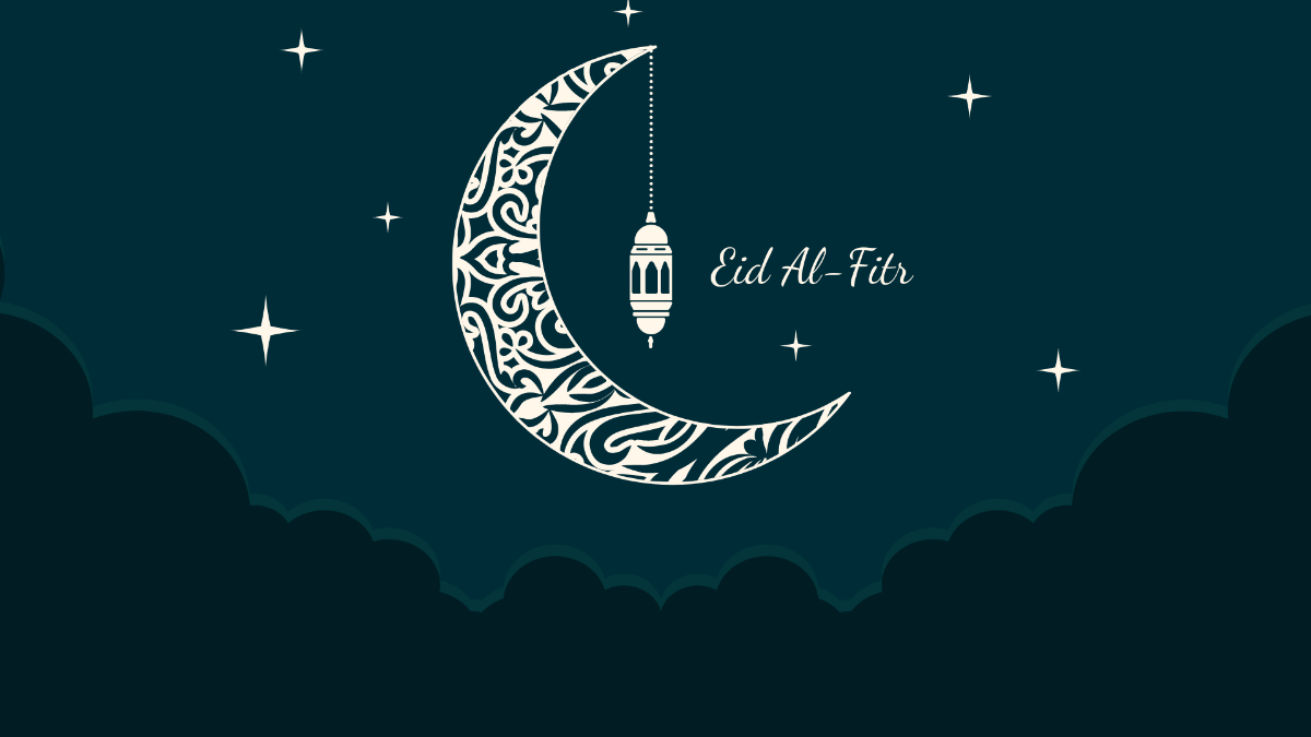 Free Eid al-Fitr Dark Background Template
