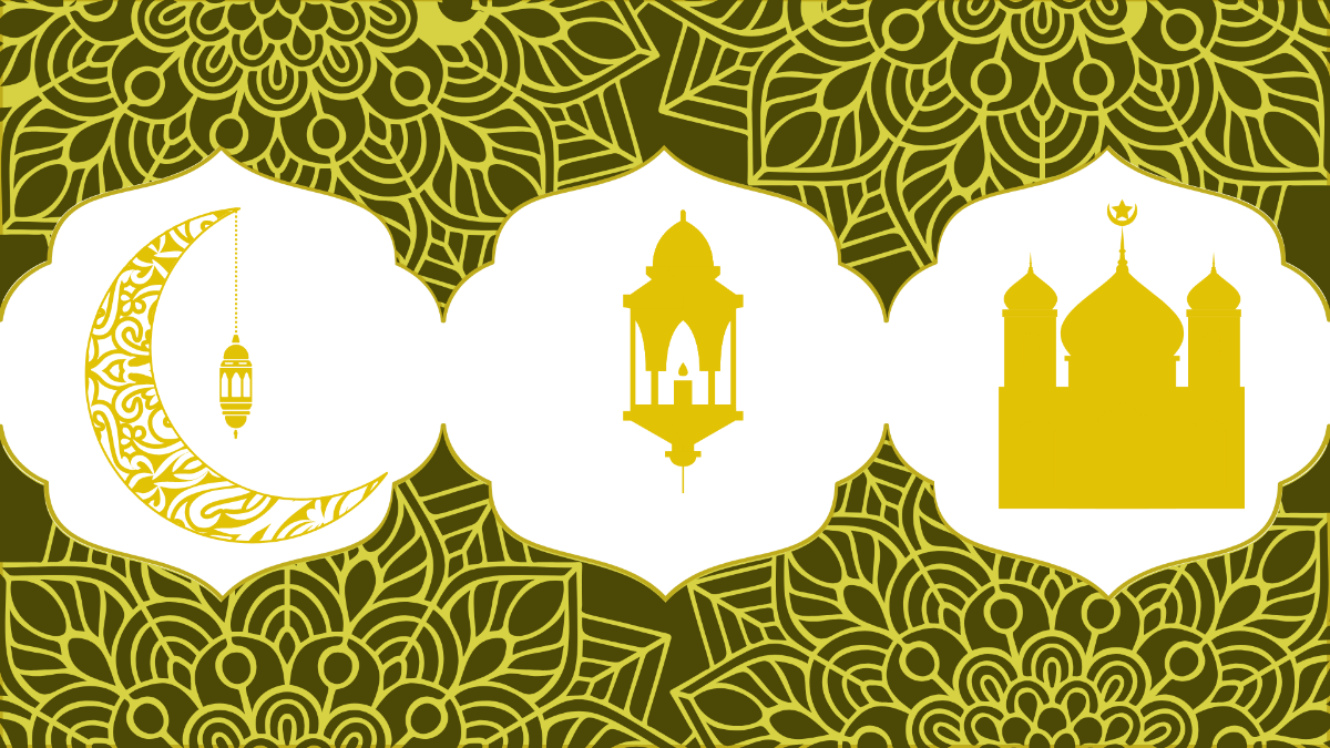 Eid al-Fitr Gold Background Template