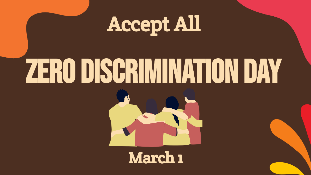 Zero Discrimination Day Background Template