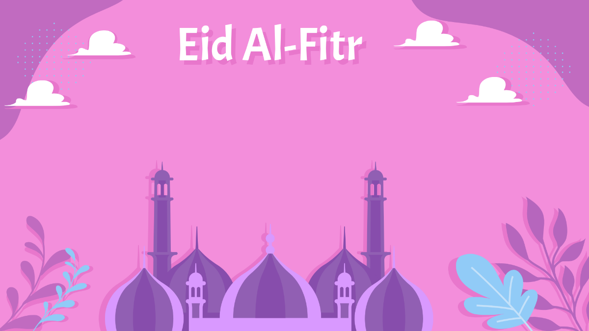 Eid al-Fitr Pink Background Template