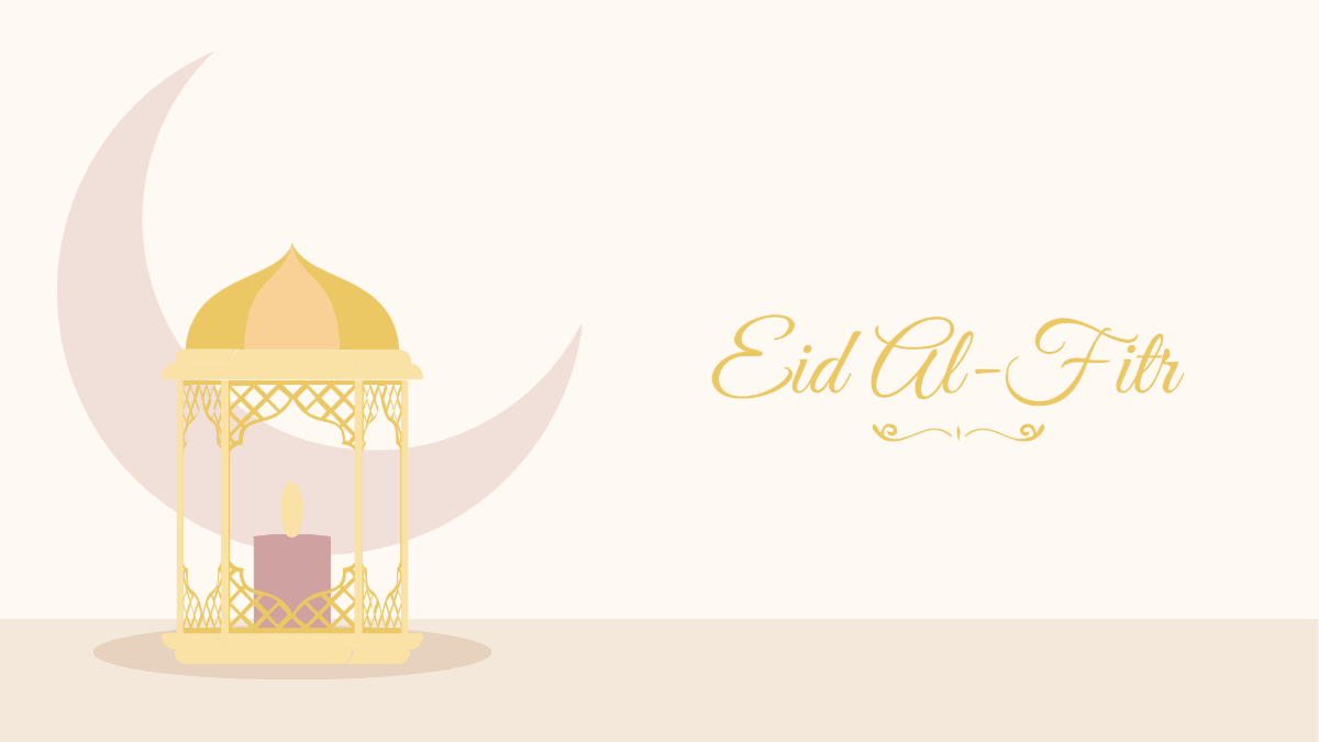 Eid al-Fitr Plain Background Template