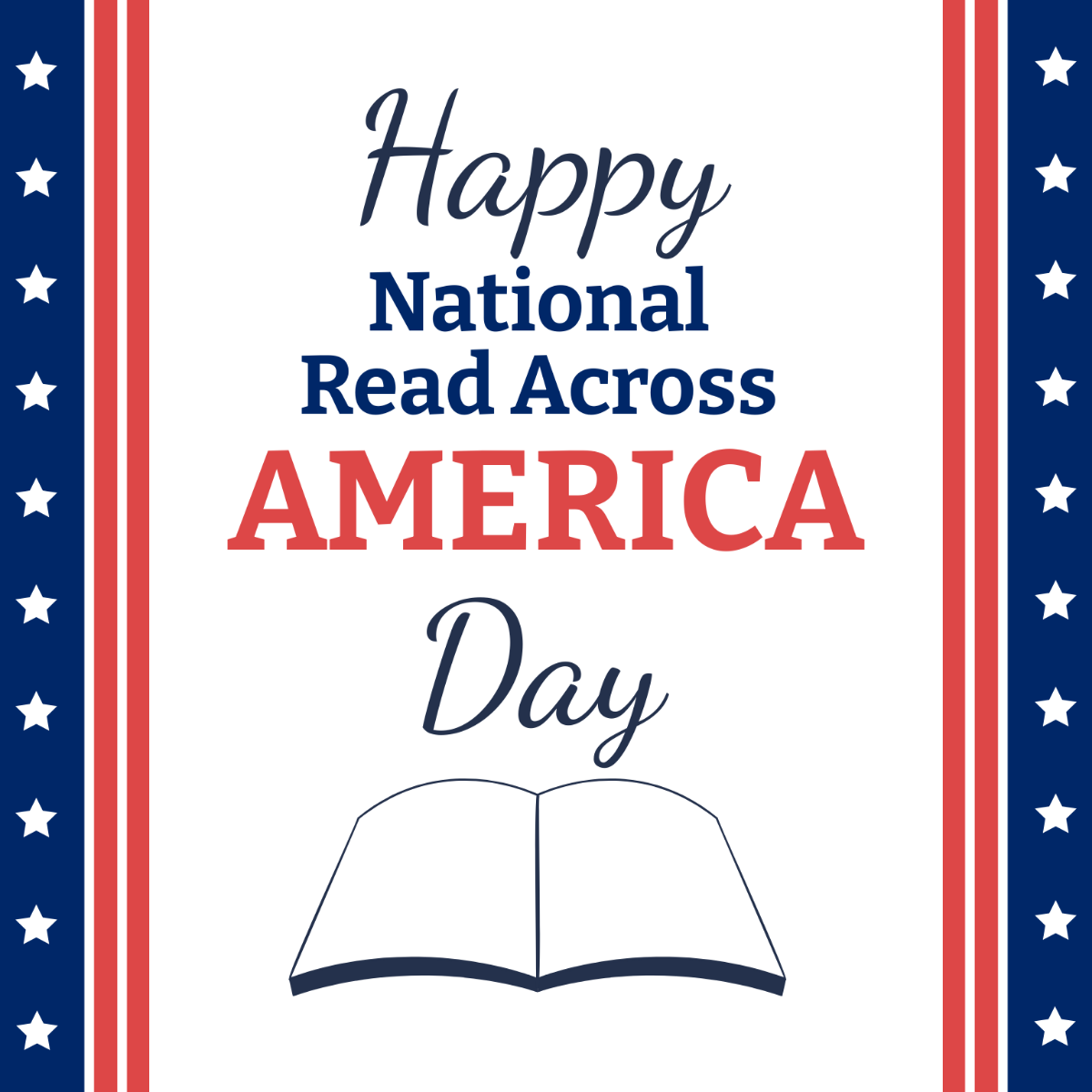 Happy National Read Across America Day Vector