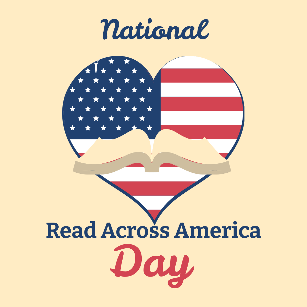 National Read Across America Day Clipart Vector Template