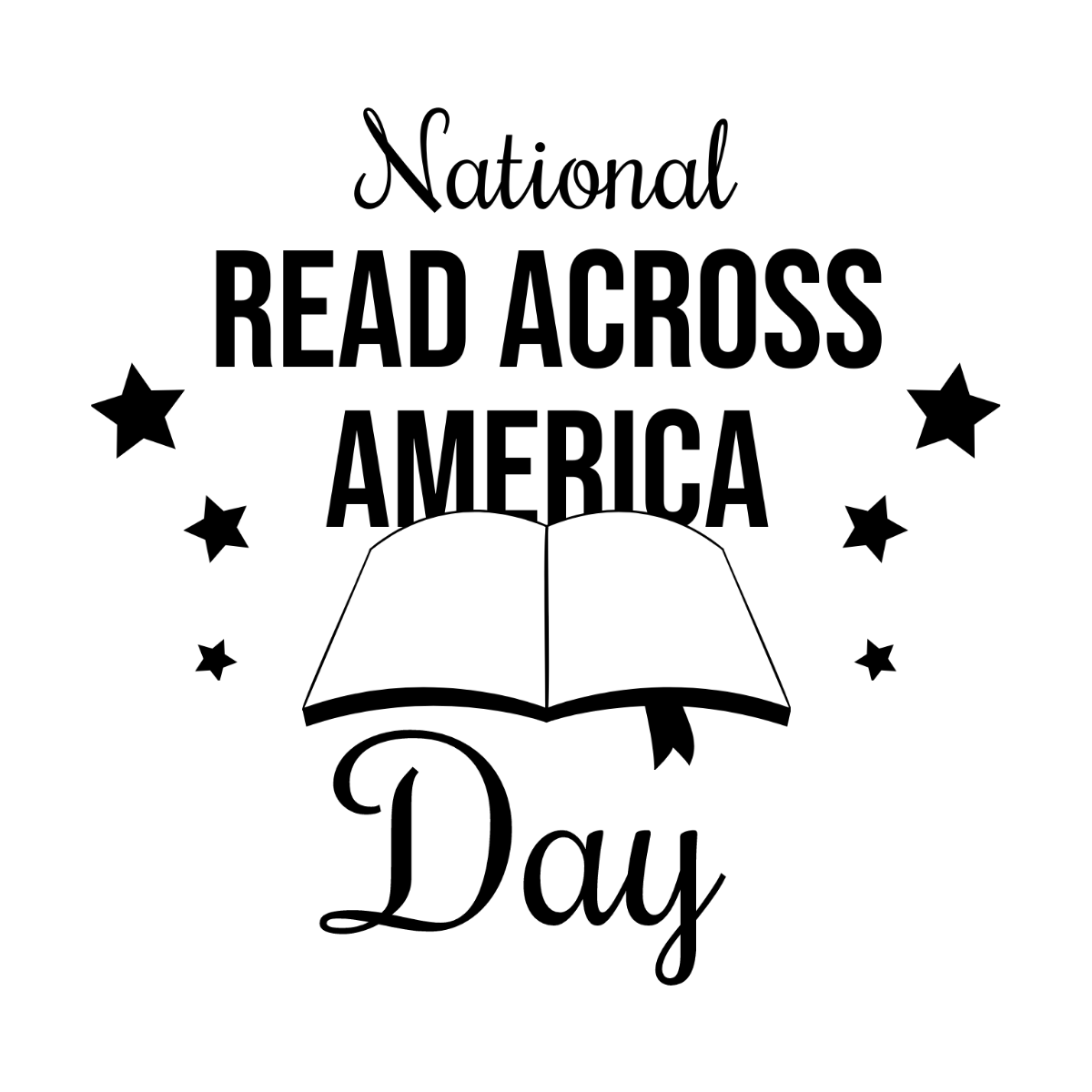 Free National Read Across America Day Drawing Vector Template