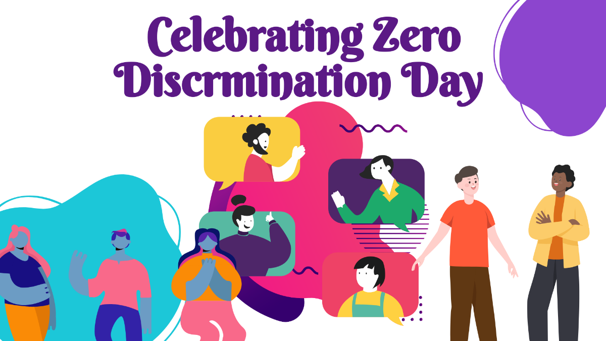 Free Zero Discrimination Day Vector Background Template