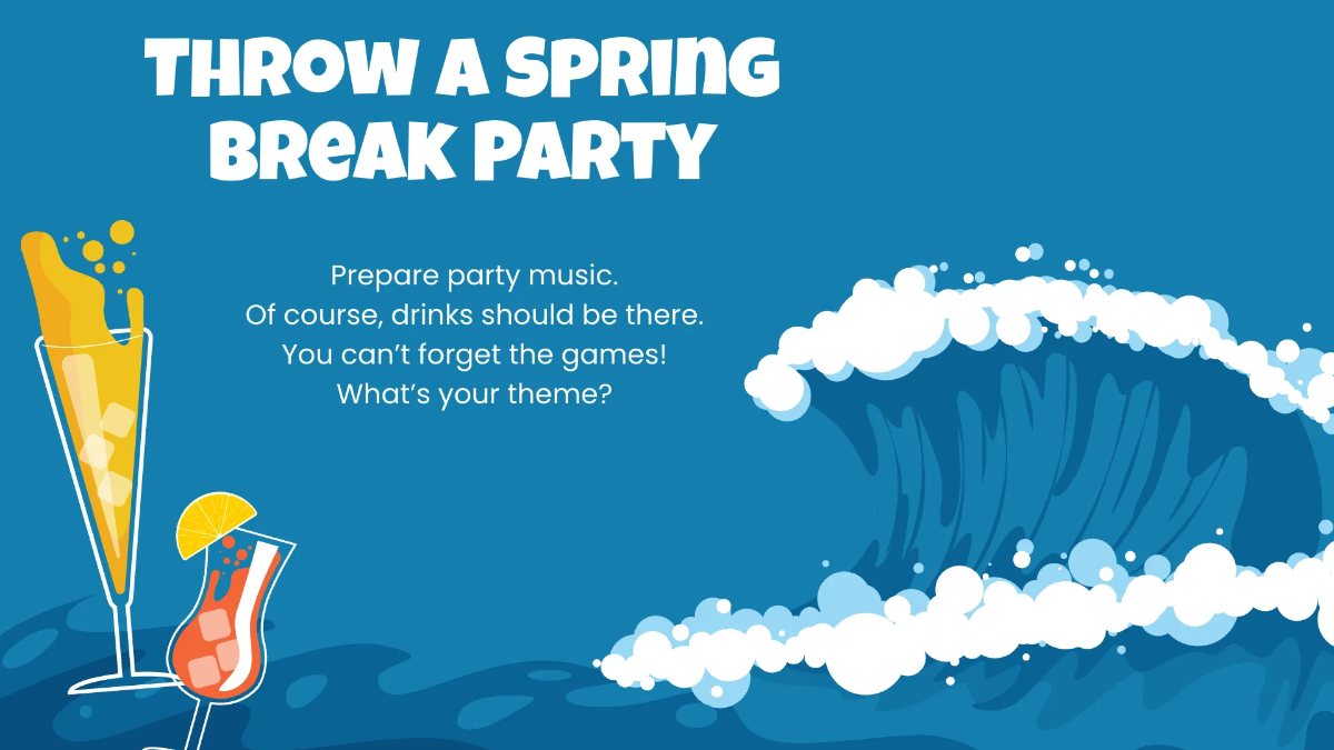 Free Spring Break Presentation Template to Edit Online