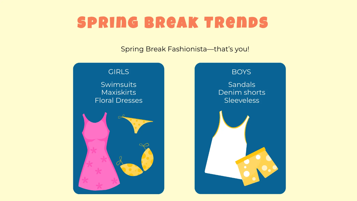 Free Spring Break Presentation Template to Edit Online