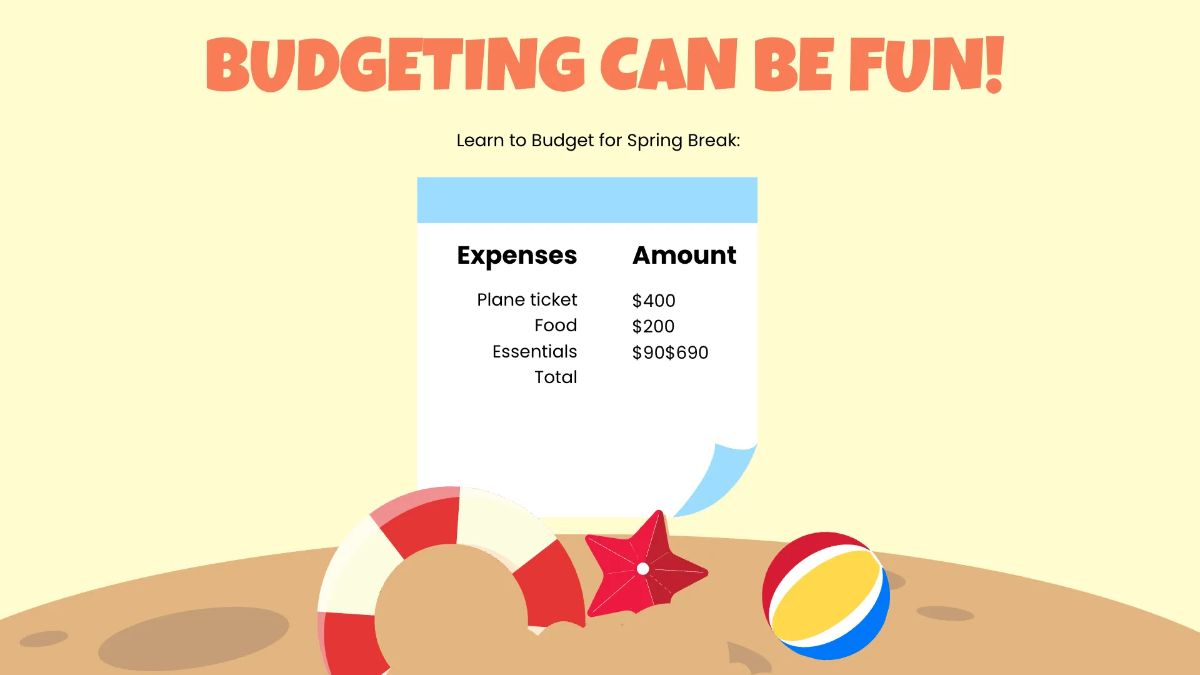 Free Spring Break Presentation Template to Edit Online