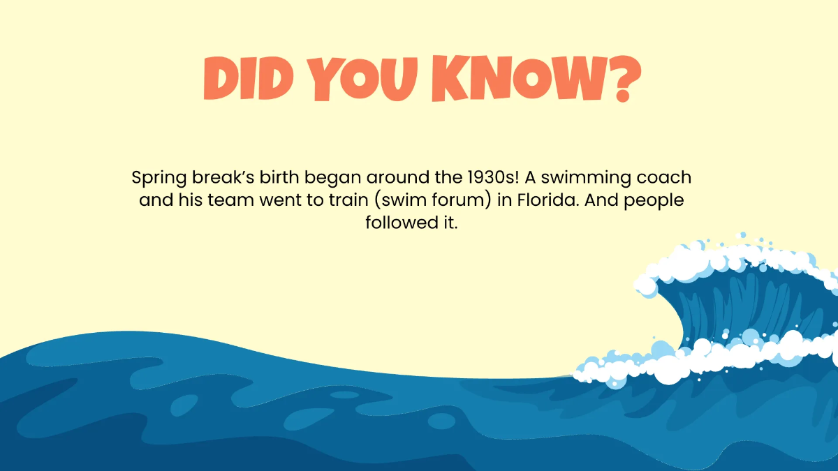 Free Spring Break Presentation Template to Edit Online