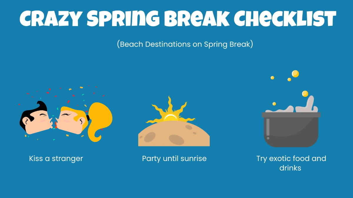 Free Spring Break Presentation Template to Edit Online