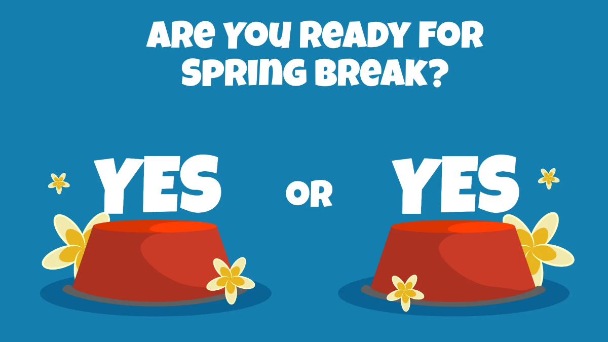 Free Spring Break Presentation Template to Edit Online