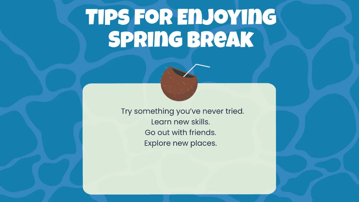 Free Spring Break Presentation Template to Edit Online