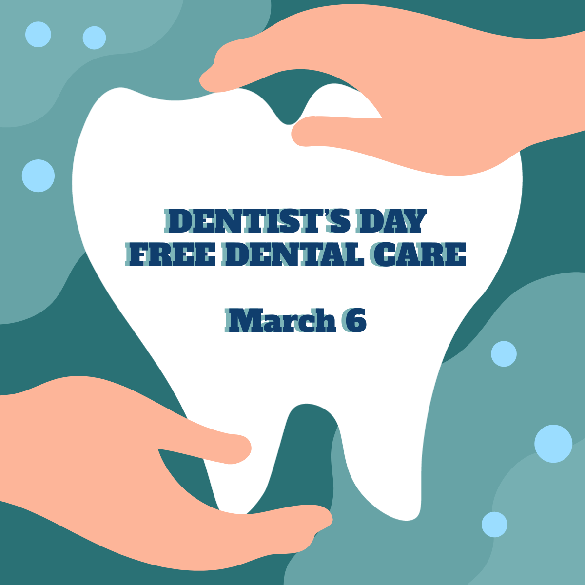 National Dentist's Day Poster Vector Template