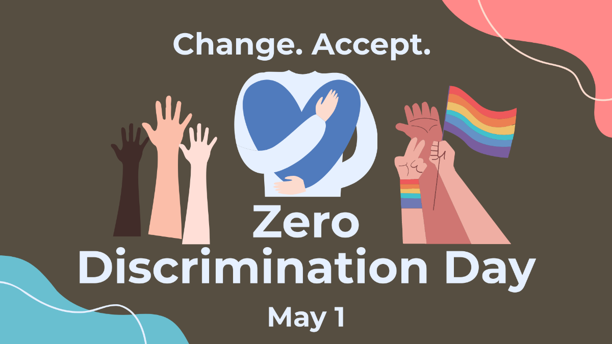 Zero Discrimination Day Banner Background Template