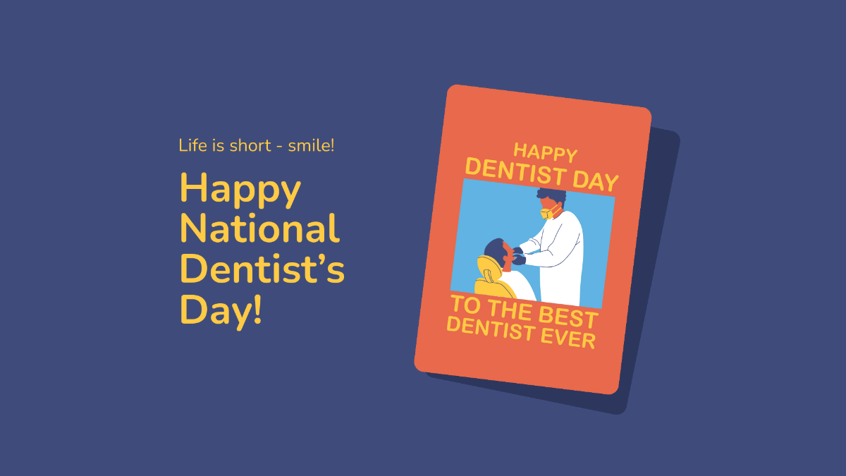 National Dentist's Day Greeting Card Background Template