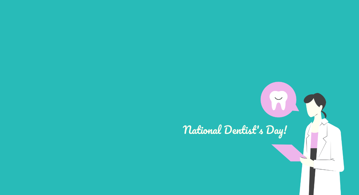 National Dentist's Day Background Template