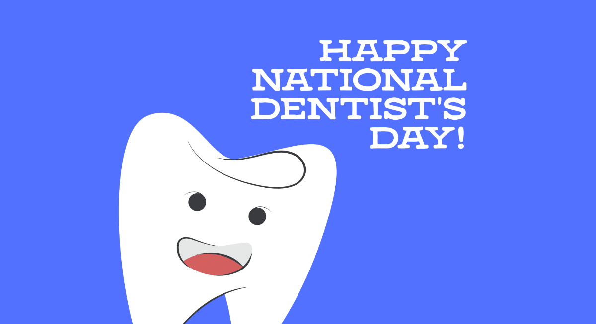 Happy National Dentist's Day Background Template