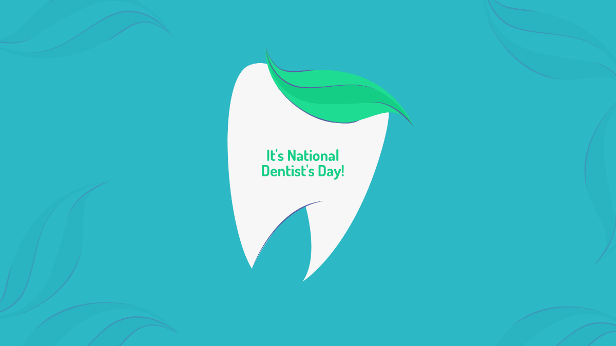 National Dentist's Day Vector Background Template