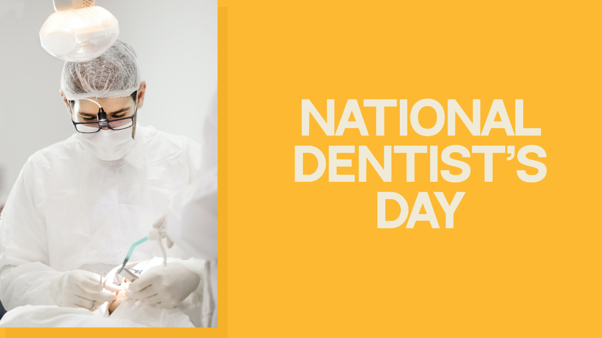 National Dentist's Day Photo Background Template