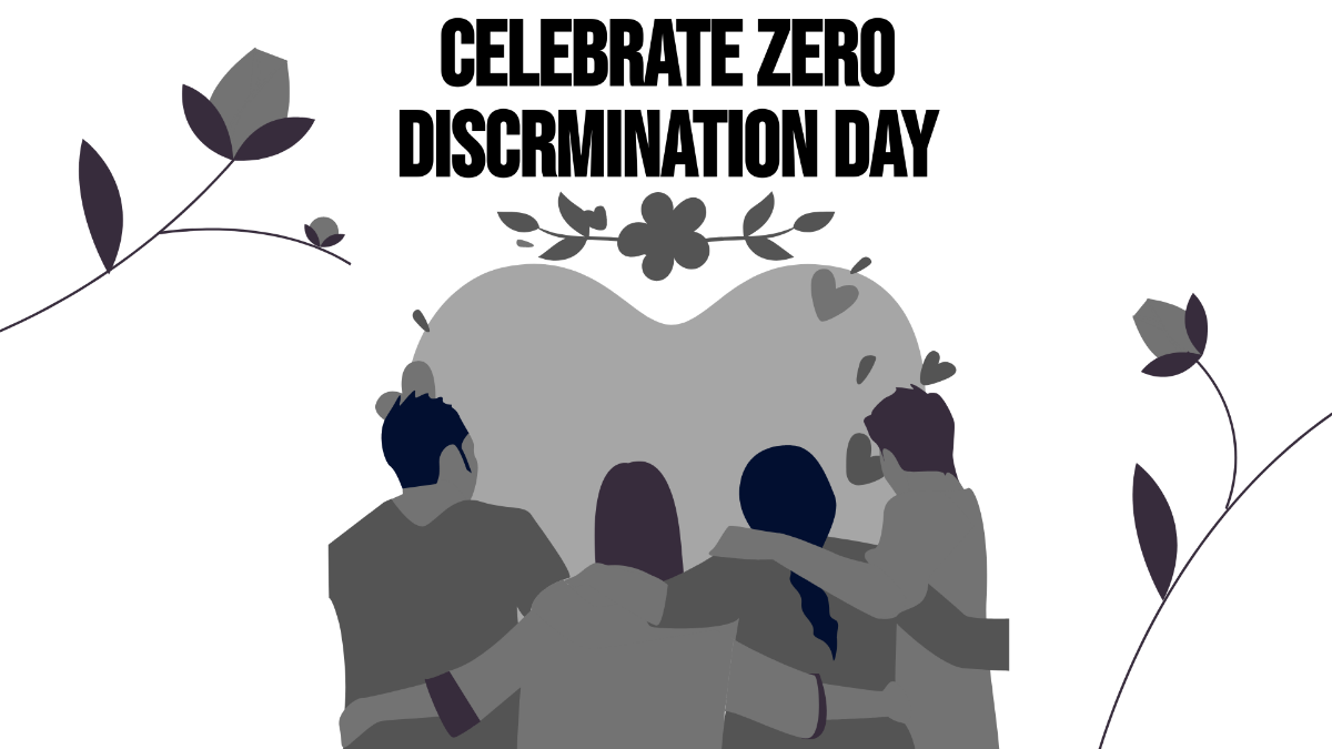 Free Zero Discrimination Day Drawing Background Template