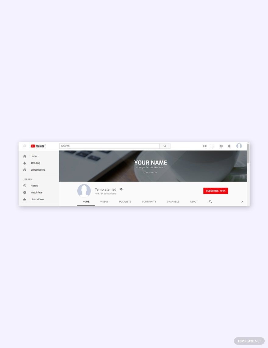 Lifestyle Channel Art for YouTube Template