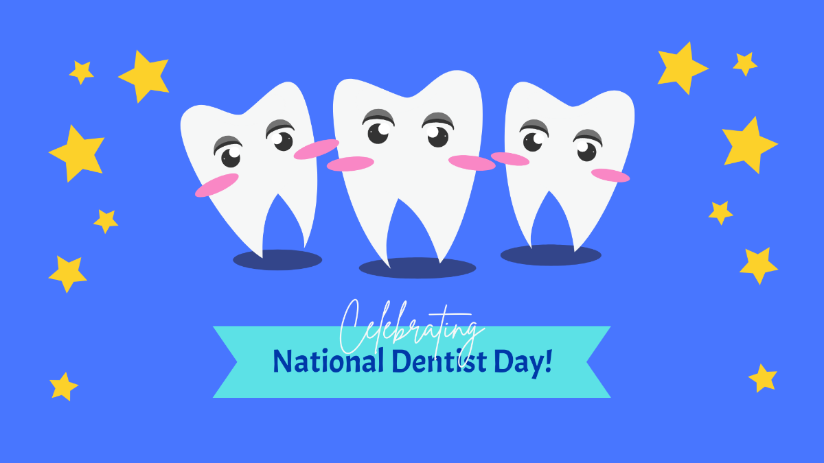 National Dentist's Day Banner Background Template