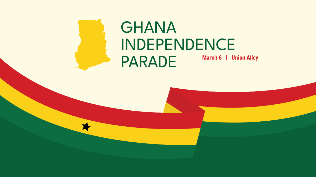 Ghana Independence Day Invitation Background Template