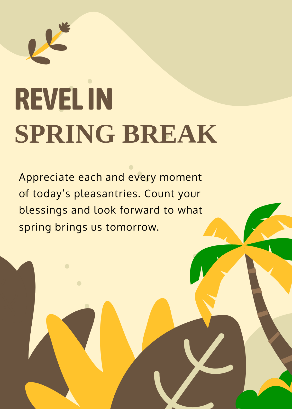 Spring Break Message  Template
