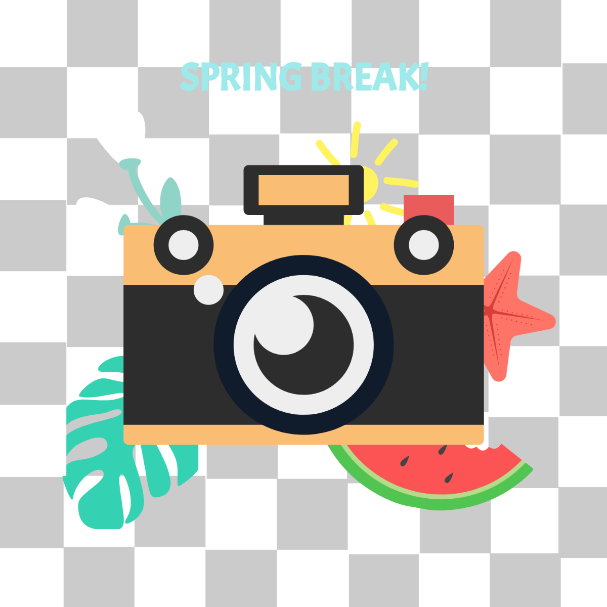 Free Spring Break Icons Template