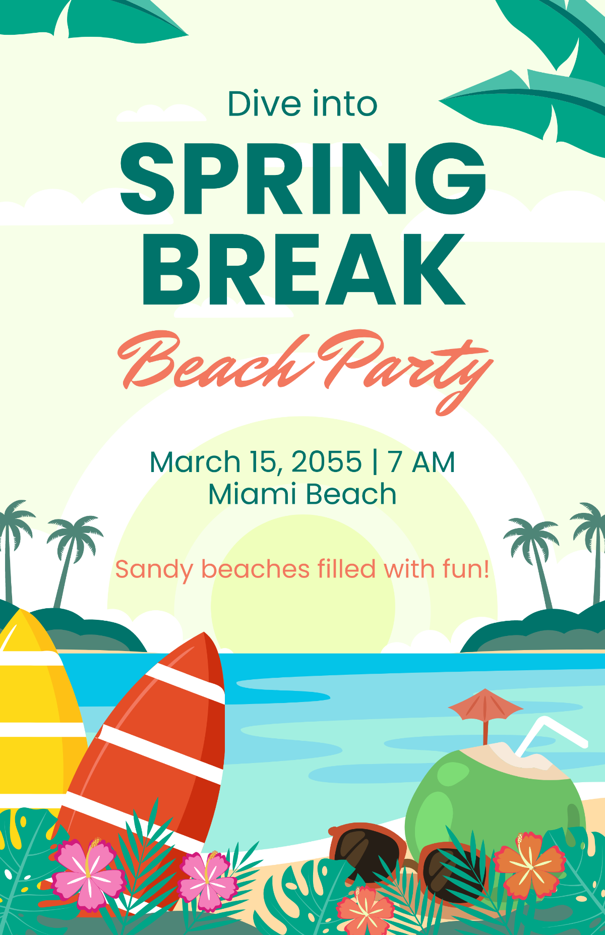 Spring Break Poster Template